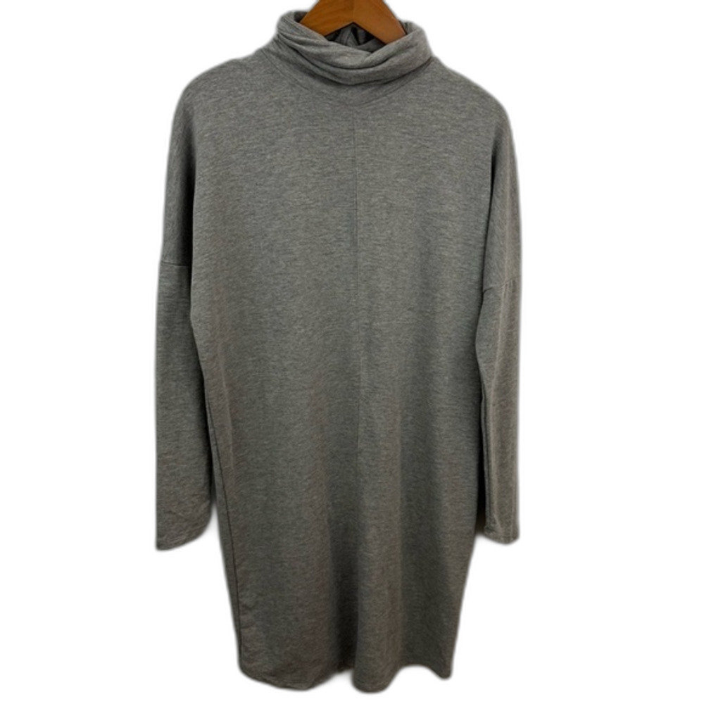 Thyme & Honey Grey Turtleneck Long Sleeve Dress Size Medium Minimalist Winter